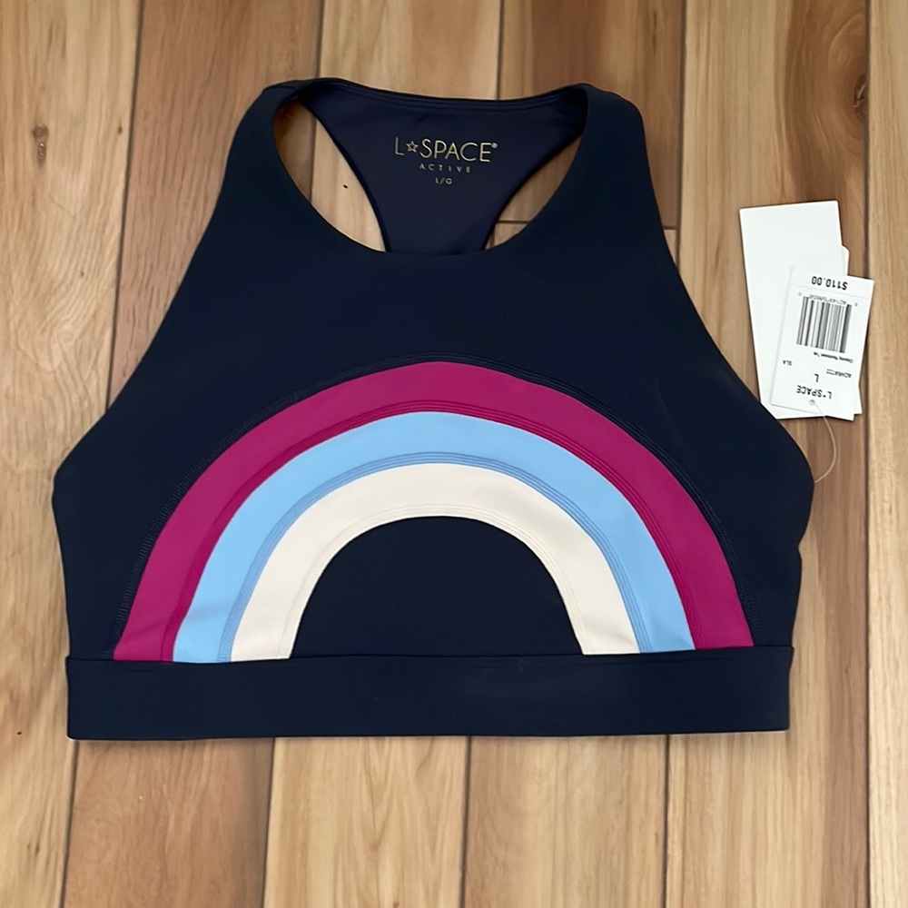 Lspace chasing rainbows sports bra